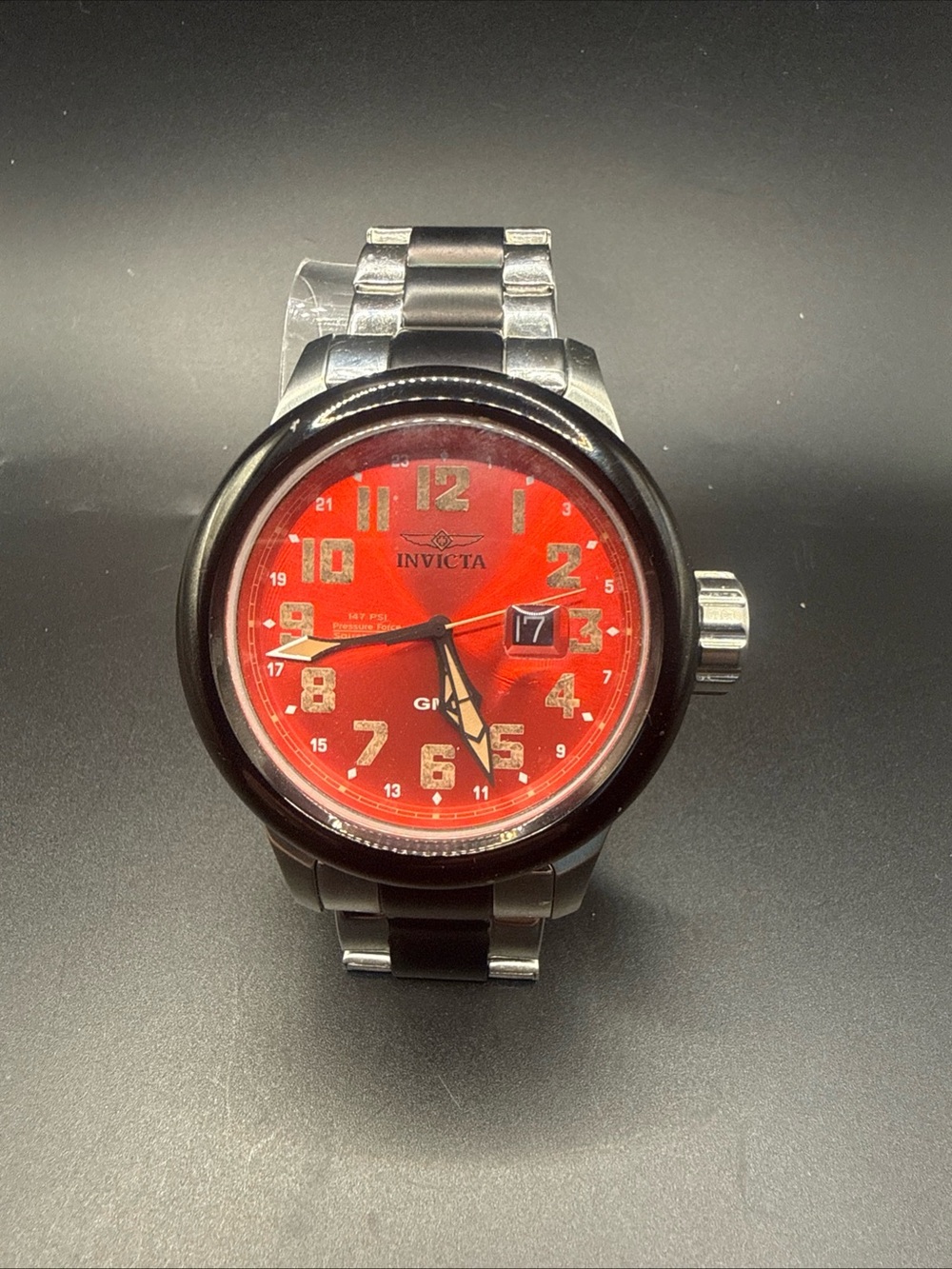 Invicta Aviator (Model 22844) Red NEW BATTERY!!
